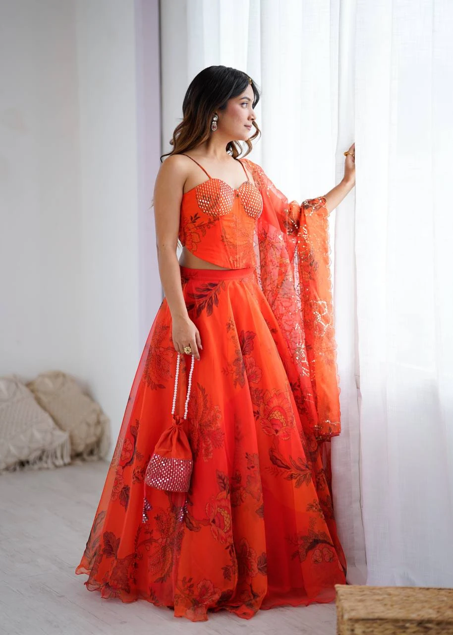 Party Wear Lehenga Choli With Embroidery Sequence Work