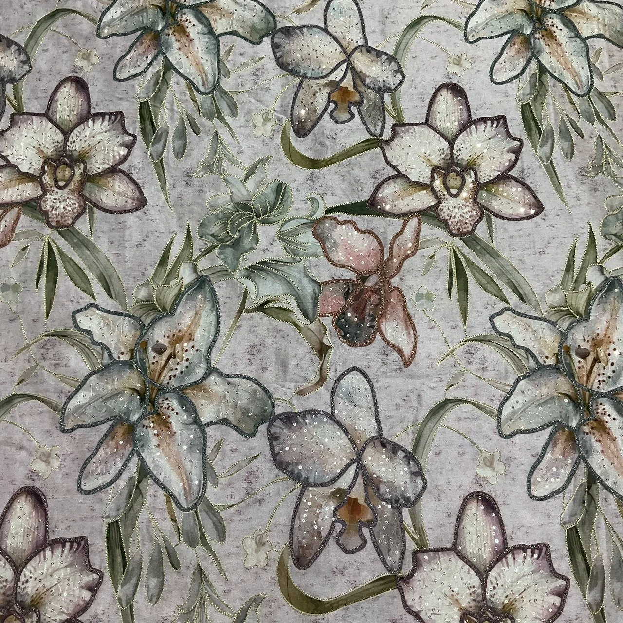 Floral Position Print Fabric