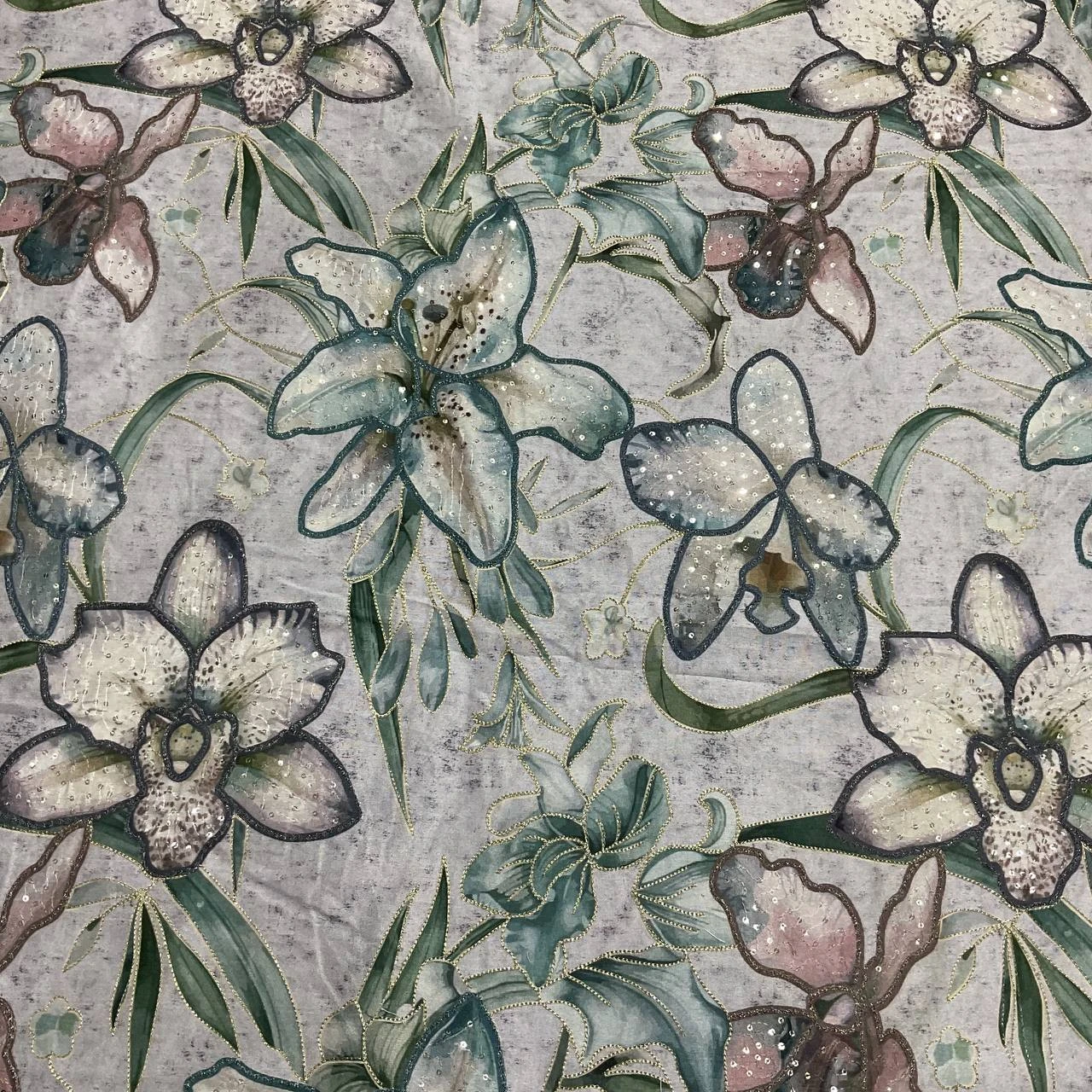 Floral Position Print Fabric