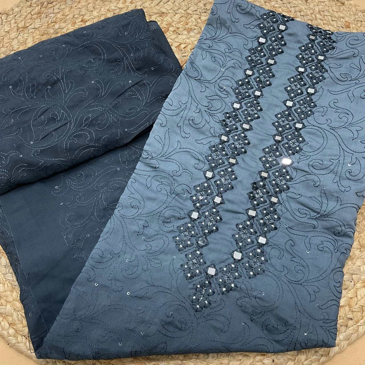 Mirror Work Embroidery Kurta Set