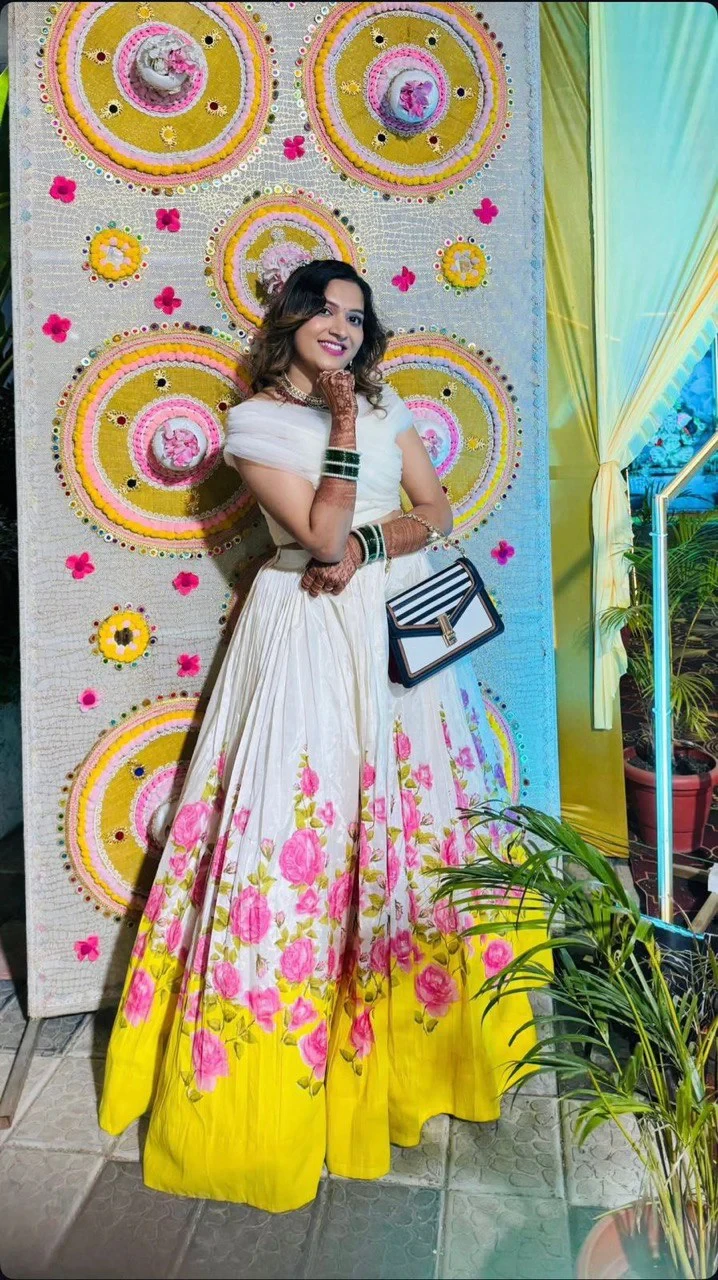 Party Wear Look Beautiful Lehenga Choli With Floral Print