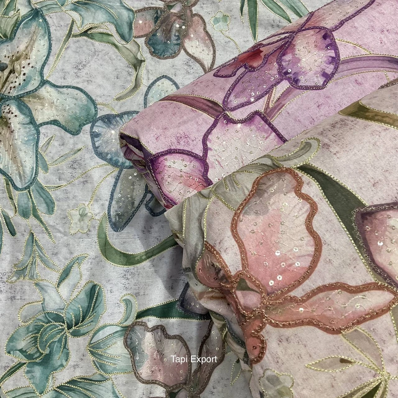 Floral Position Print Fabric
