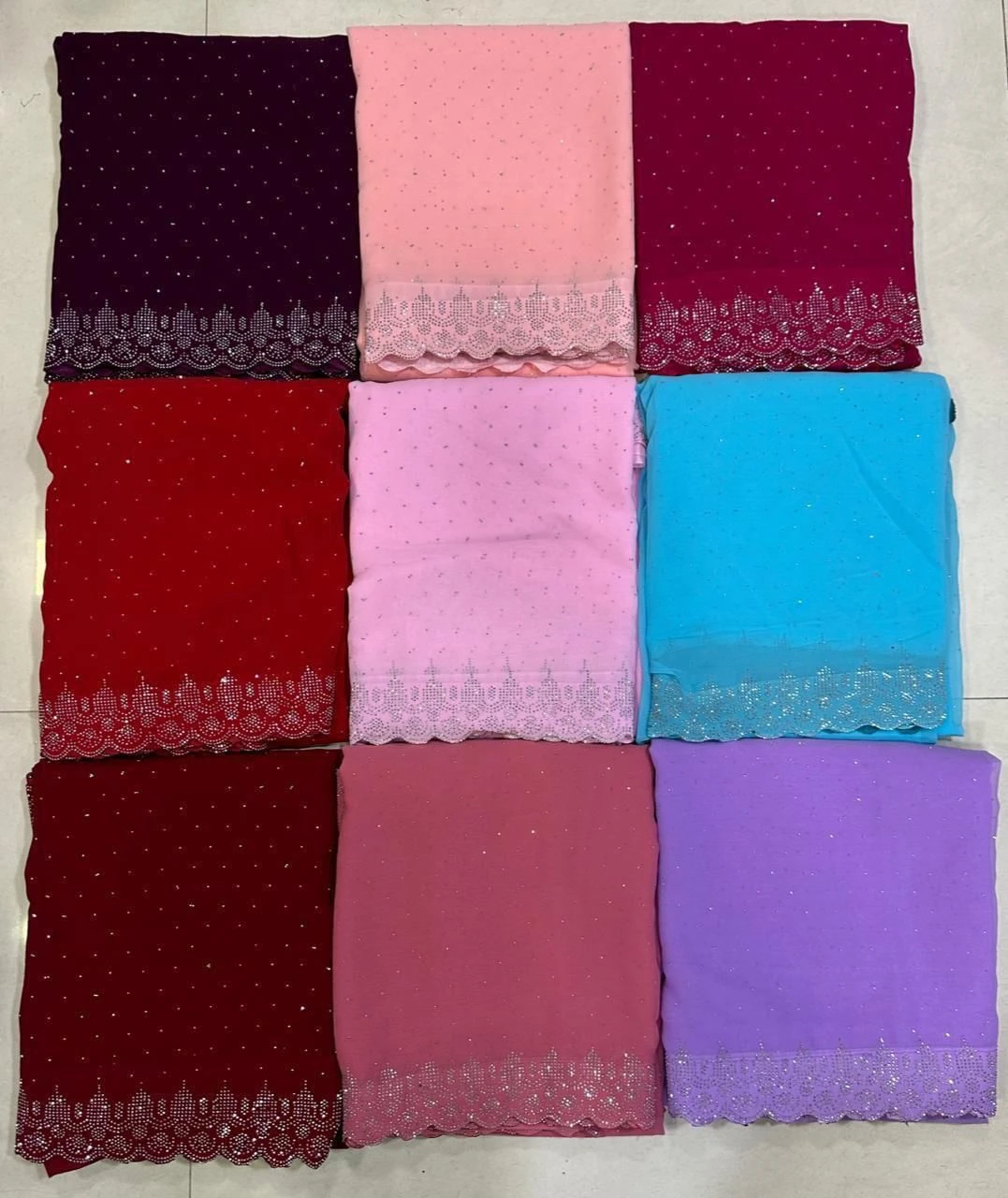 LACE WITH CUT WORK ON SAREE & BLOUSE